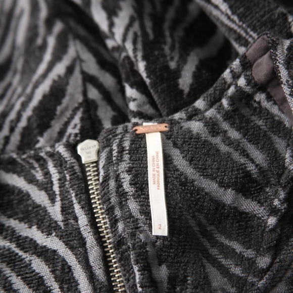 Free People Zebra Print Drop Waist Mini Dress - Picture 5 of 5